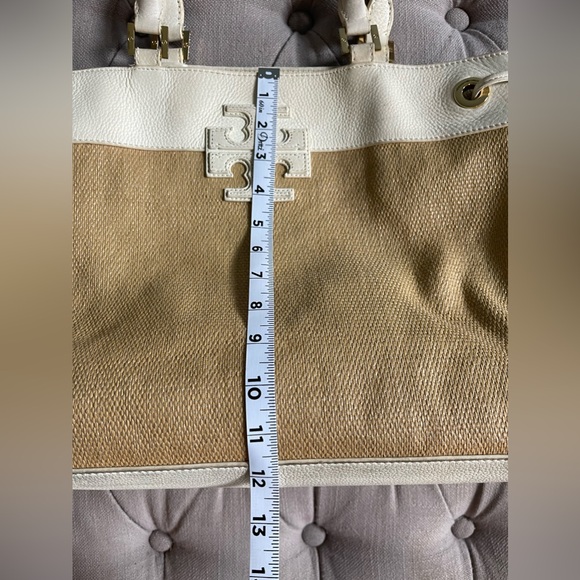 Tory Burch Raffia Tote Shopper Bag - Picture 5 of 11